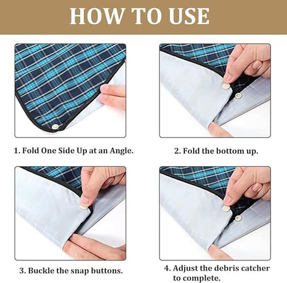 Adult Bibs for Men Women Elderly Reusable Large Adult Bibs Reusable Waterproof Clothing Protector with Crumb Catcher
