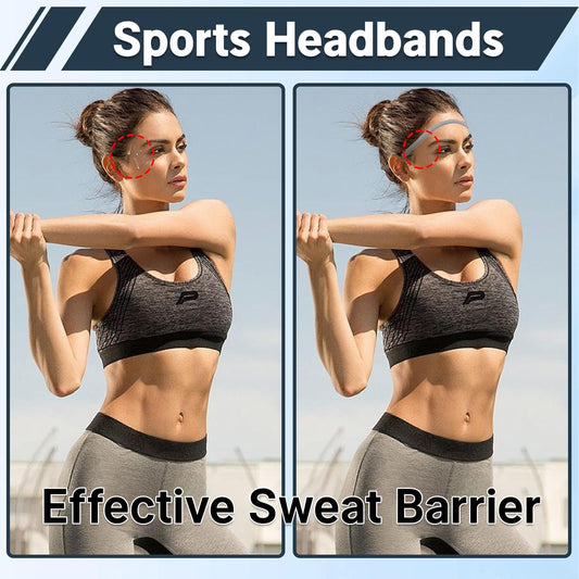 4 Pack Sports Headbands for Women Elastic Non-Slip Absorb Sweat 4 Colors