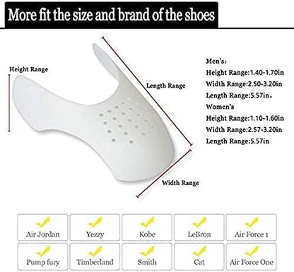 6 Pairs Shoe Crease Protectors for Most Sneakers - Men's 7-12, Women's 5-9