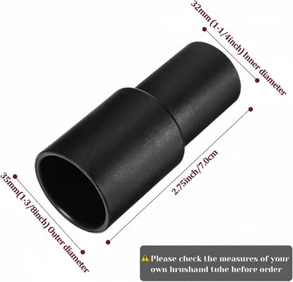 2 Pieces Cleaner Adapter 35mm (1-3/8 Inch) to 32 mm (1-1/4 Inch) for Inner Diameter 32 Brush Fit to Outer Diameter 35 Tube Plastic Vacuum Hose Adapter.