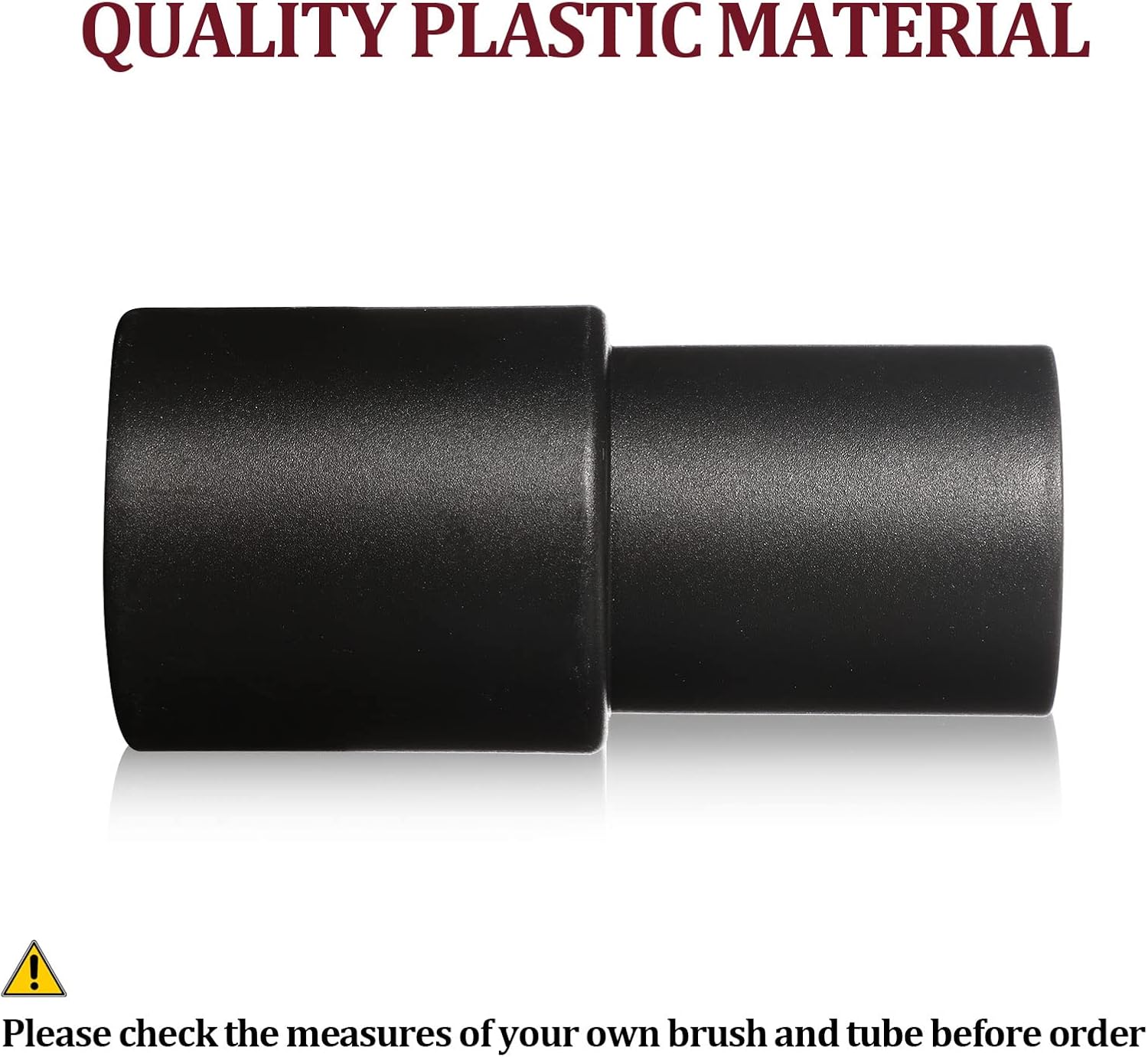 2 Pieces Cleaner Adapter 35mm (1-3/8 Inch) to 32 mm (1-1/4 Inch) for Inner Diameter 32 Brush Fit to Outer Diameter 35 Tube Plastic Vacuum Hose Adapter.
