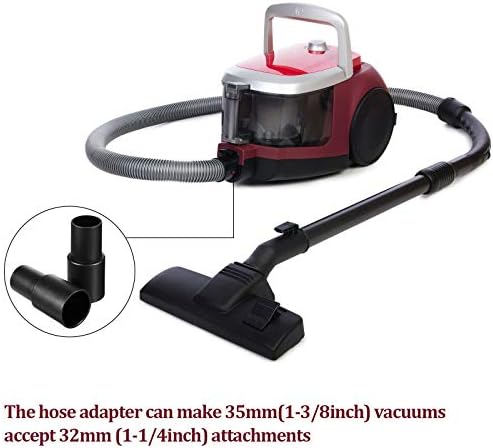2 Pieces Cleaner Adapter 35mm (1-3/8 Inch) to 32 mm (1-1/4 Inch) for Inner Diameter 32 Brush Fit to Outer Diameter 35 Tube Plastic Vacuum Hose Adapter.