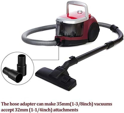 2 Pieces Cleaner Adapter 35mm (1-3/8 Inch) to 32 mm (1-1/4 Inch) for Inner Diameter 32 Brush Fit to Outer Diameter 35 Tube Plastic Vacuum Hose Adapter.