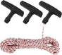 Pull Rope for Small Engine, 3.0mm 10-Meter Lawn Mower Pull Cord with Starter Handles, Recoil Starter Rope Fit for Stihl, Husqvarna, Poulan - Ideal for Chainsaws, Trimmers and Brush Cutters