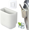 Ice Scoop Holder for Ice Machine Small Self-Adhesive Ice Scoop Holder for Ice Machine and Freezer Wall Mounted Storage Box for IceCream Scoops Keep Ice Scoops Dry and Clean Simple to Install