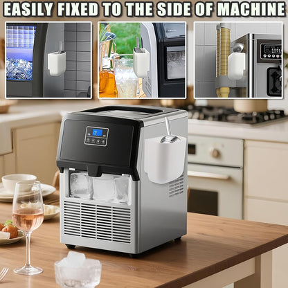 Ice Scoop Holder for Ice Machine Small Self-Adhesive Ice Scoop Holder for Ice Machine and Freezer Wall Mounted Storage Box for IceCream Scoops Keep Ice Scoops Dry and Clean Simple to Install