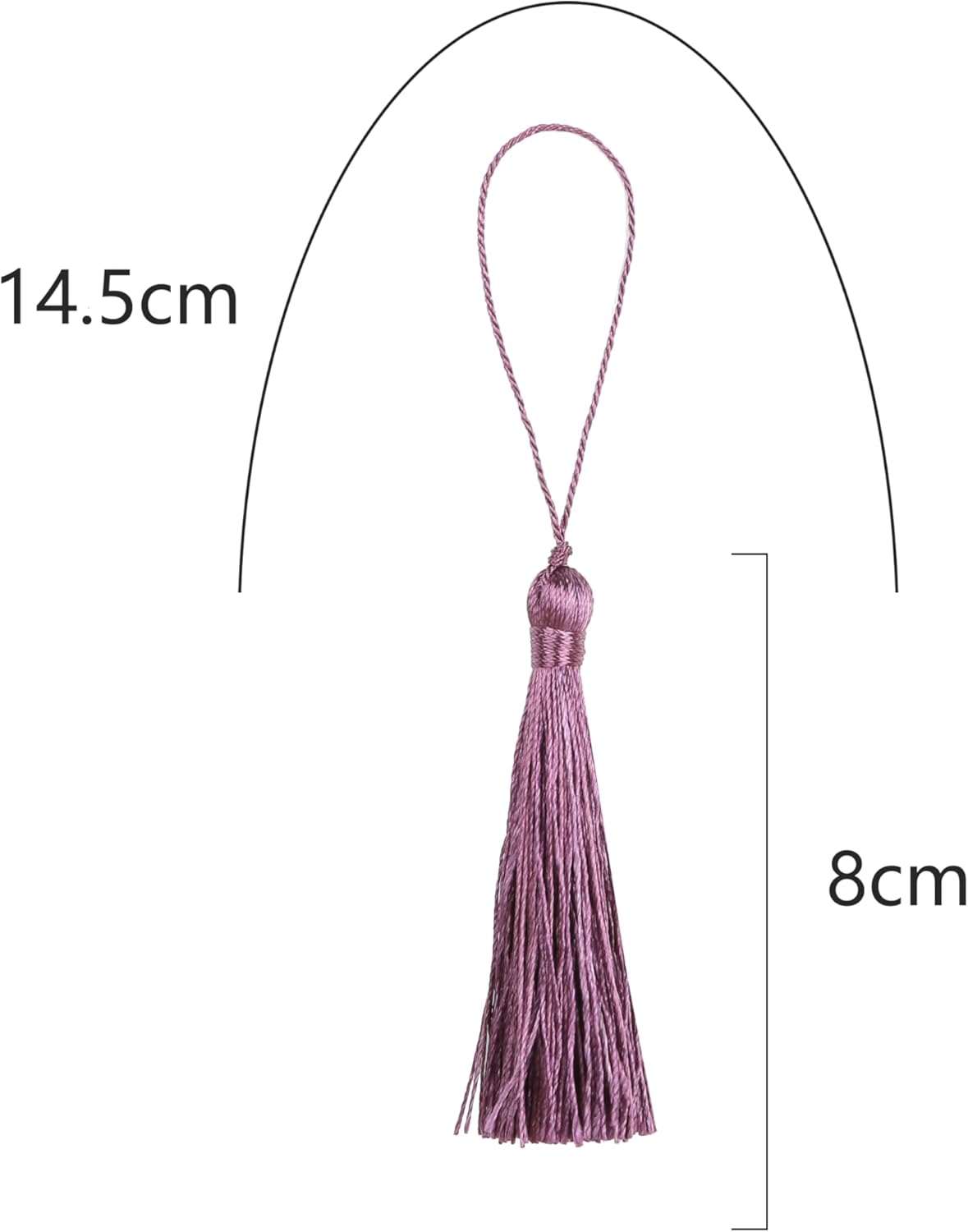 46pcs 5inch Silky Floss Carft Tassel Keychain Tassel with 2.5inch Cord Loop Earring Jewelry Making,Souvenir,DIY Accessory