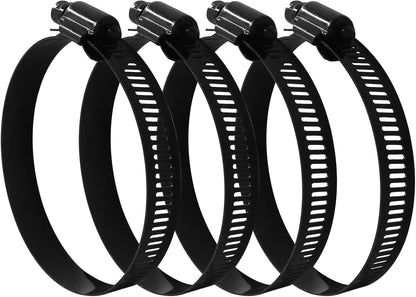 4Pcs 3 Inch Stainless Steel Adjustable 52-76mm Size Range Worm Gear Hose Clamp, Fuel Line Hose Pipe Clamp for Plumbing, Automotive and Mechanical Application