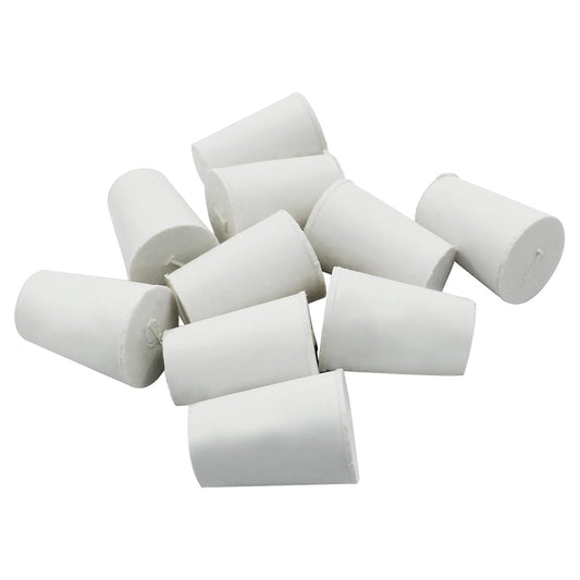 10 Pcs White Solid Rubber Stoppers 1# Tapered Lab Bungs Solid Rubber Stoppers Tapered Lab Seal Rubber Stoppers
