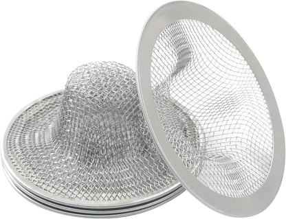 4 Pack Heavy Duty Stainless Steel Kitchen Sink Strainer, 2.75" Top / 1" Mesh Slop Basket Filter Trap, Utility Drain Hole for Kitchen Sink/Bathroom Bathtub Wash basin Floor drain Balcony