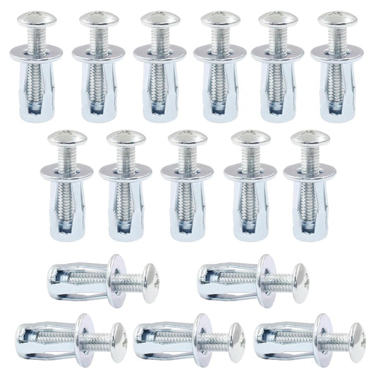 16 pcs Jack Nuts, Plain Carbon Steel Petal Expansion Insert Nuts for Thin Metal Hollow Wall Iron (M5 x 25)