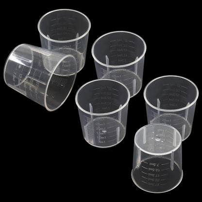 12 Pack 30ml/1.02oz Plastic Measuring Cups, Transparent Kitchen Cups Graduated Medicine Cups, Mini Clear Beakers for Baking Cooking Home Lab