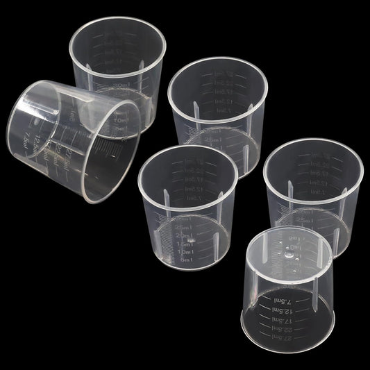 12 Pack 30ml/1.02oz Plastic Measuring Cups, Transparent Kitchen Cups Graduated Medicine Cups, Mini Clear Beakers for Baking Cooking Home Lab
