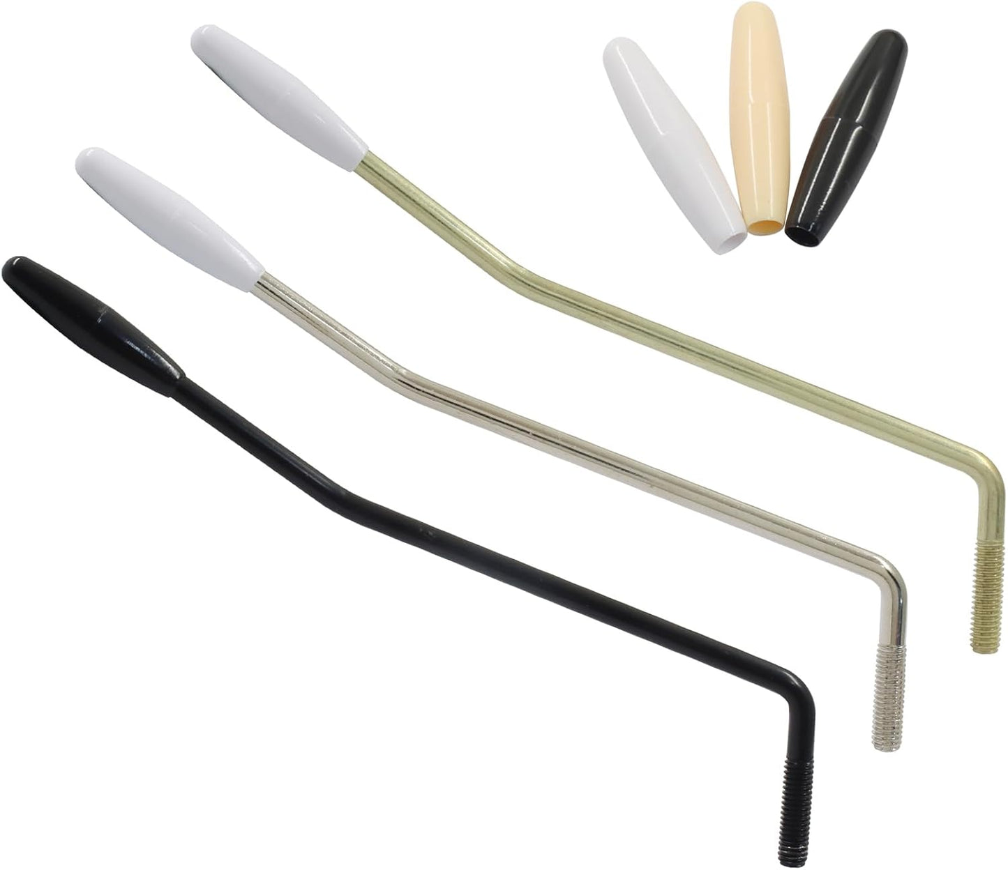 3 Colors 6mm Whammy Bar Tremolo Arm for Electric Guitar, Metal Thread Single Tremolo Arm Compatible with Stratocaster Electric Guitar Replacement
