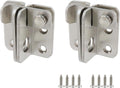 Door Lock Latch Sliding Door Lock Stainless Steel Gate Latches with Padlock Hole Flip Door Latch for Cabinet, Bathroom, Window, Garage Barn Door, Right Open -2pcs