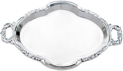 Efavormart 12 Pack - 4.5" Silver Oval Mini Candy Display Tray Favors - Baroque Design for Wedding, Bridal Shower, Baby shower, Birthday, Candy Jars Decorations