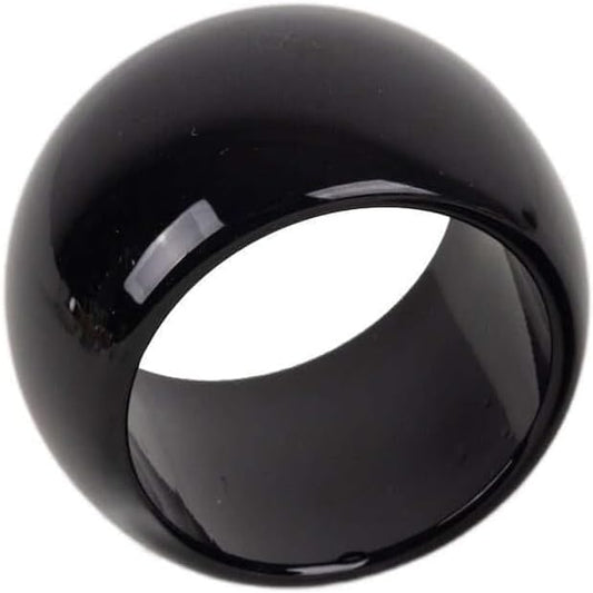 Efavormart 4 PCS Wholesale Black Acrylic Napkin Rings for Place Settings Wedding Receptions Dinner or Holiday Parties Tableware