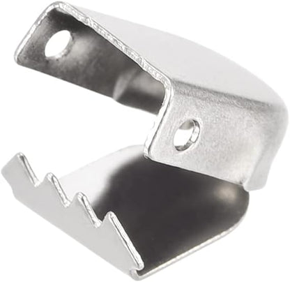 Shoelace End Clips 10x7mm Stainless Steel No Tie Shoe Lace Tips Head Bling Type, Silver Tone 30 Pcs