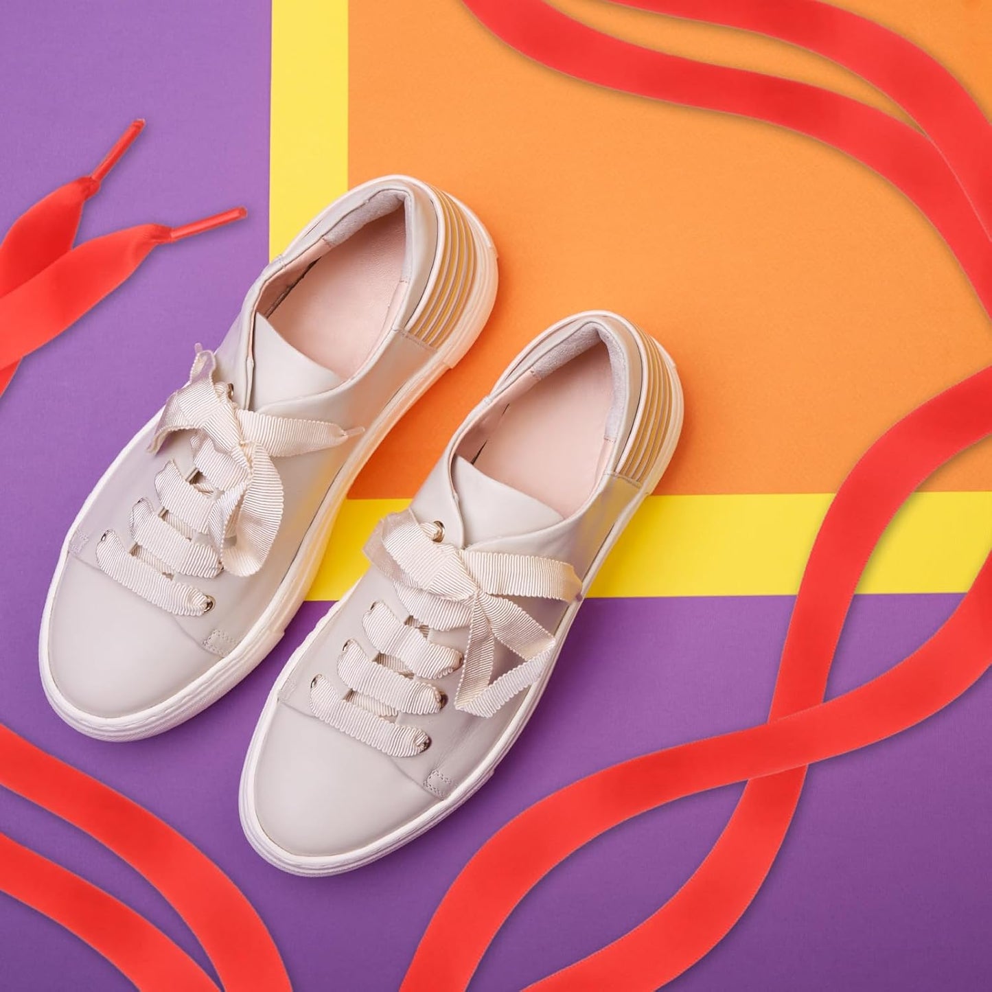 35" 39" 47" 55" Satin Ribbon Shoelaces Wide Silk Flat Shoe Laces Shoestring Silky Sneakers Shoelaces