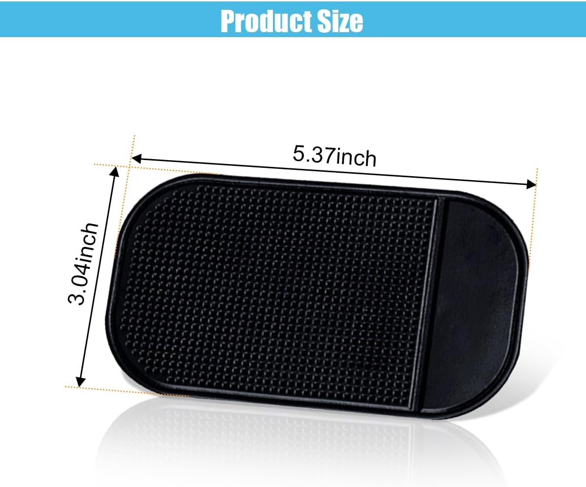 5PCS Car Dashboard Non-Slip Mat, Anti-Slide Sticky Multifunctional Pads for Auto Dashboard, Cell Phone Bracket Mat, Fit for Cell Phones, Keys, Sunglasses, GPS, Coins, Mirrors
