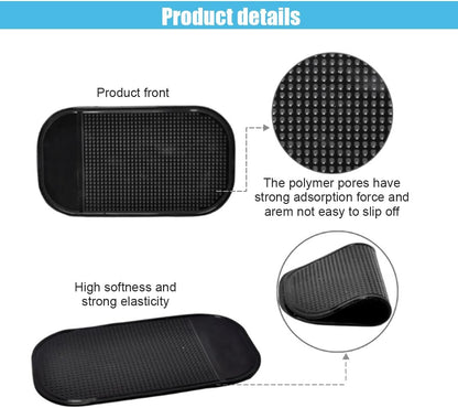 5PCS Car Dashboard Non-Slip Mat, Anti-Slide Sticky Multifunctional Pads for Auto Dashboard, Cell Phone Bracket Mat, Fit for Cell Phones, Keys, Sunglasses, GPS, Coins, Mirrors