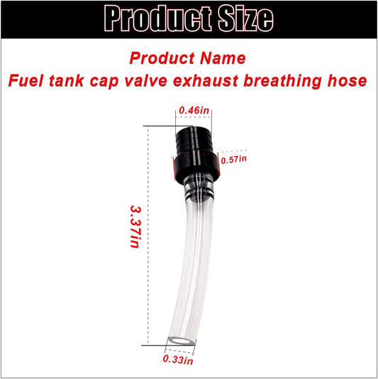 5PCS Motorcycle Gas Fuel Tank Cap Breather Hose, Universal CNC Gas Cap Valve Vent, Breathing Valve Tube Compatible with ATV Quad CRF YZF RMZ KLX DRZ Pit Dirt Bike Motorcycle