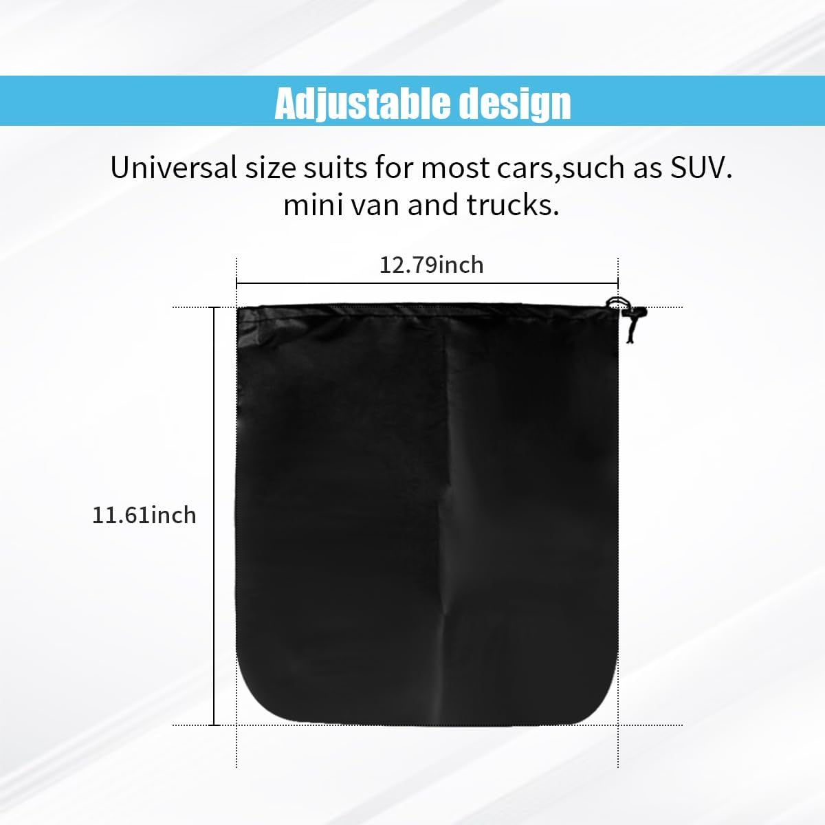 4PCS Car Side Mirror Covers - Waterproof Snow Mirror Cover Protects from Ice Snow Frost Dew Rain Bird Poop - Silver Coated Rearview Protection Cover Winter Snowproof Accessories for Cars Trucks SUVs