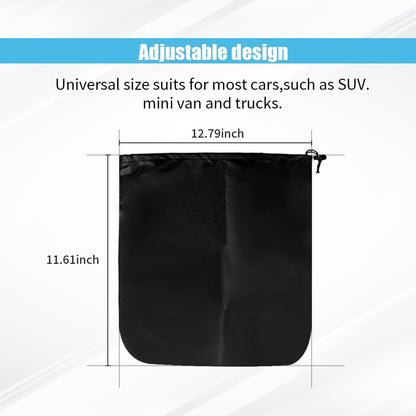 4PCS Car Side Mirror Covers - Waterproof Snow Mirror Cover Protects from Ice Snow Frost Dew Rain Bird Poop - Silver Coated Rearview Protection Cover Winter Snowproof Accessories for Cars Trucks SUVs