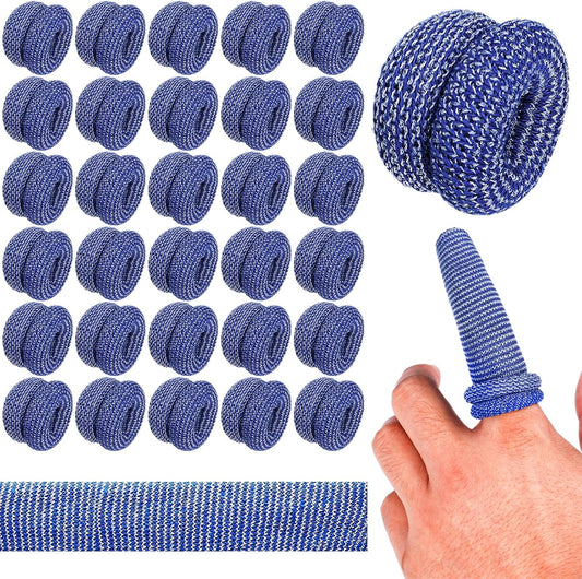 Finger Bandage Finger Roll Tubular Bandage 30 Pieces Breathable Finger Cots Wounds Care Dressings Elastic Thumb Bandages for Finger Sprains First Aid Scald Protection Gardening Work