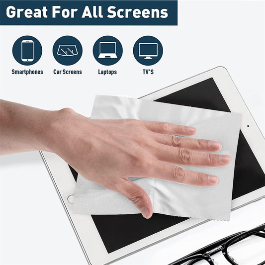 Microfiber Cleaning Cloth for Glasses, 30 Pack Ultra Fine Lens Cleaning Clothes for Screens Eyeglasses and Phones(6X7 INCH)