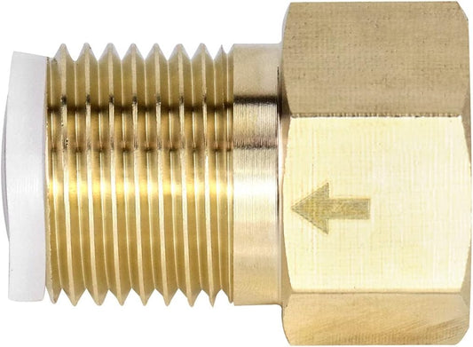 2Pcs Brass One-way Check Valve, 1/2" Female to 1/2" Male Thread of Backflow Preventer