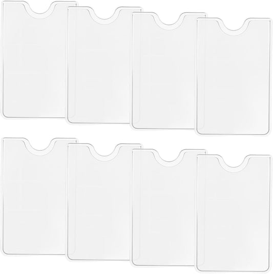 8 Pcs Plastic Credit Card Sleeves for Wallet, Clear Social Security Cards Protector, Waterproof Card Holders Sleeves, Side Loading Protectors for Driver's License, Debit Cards (3.6" x 2.3")