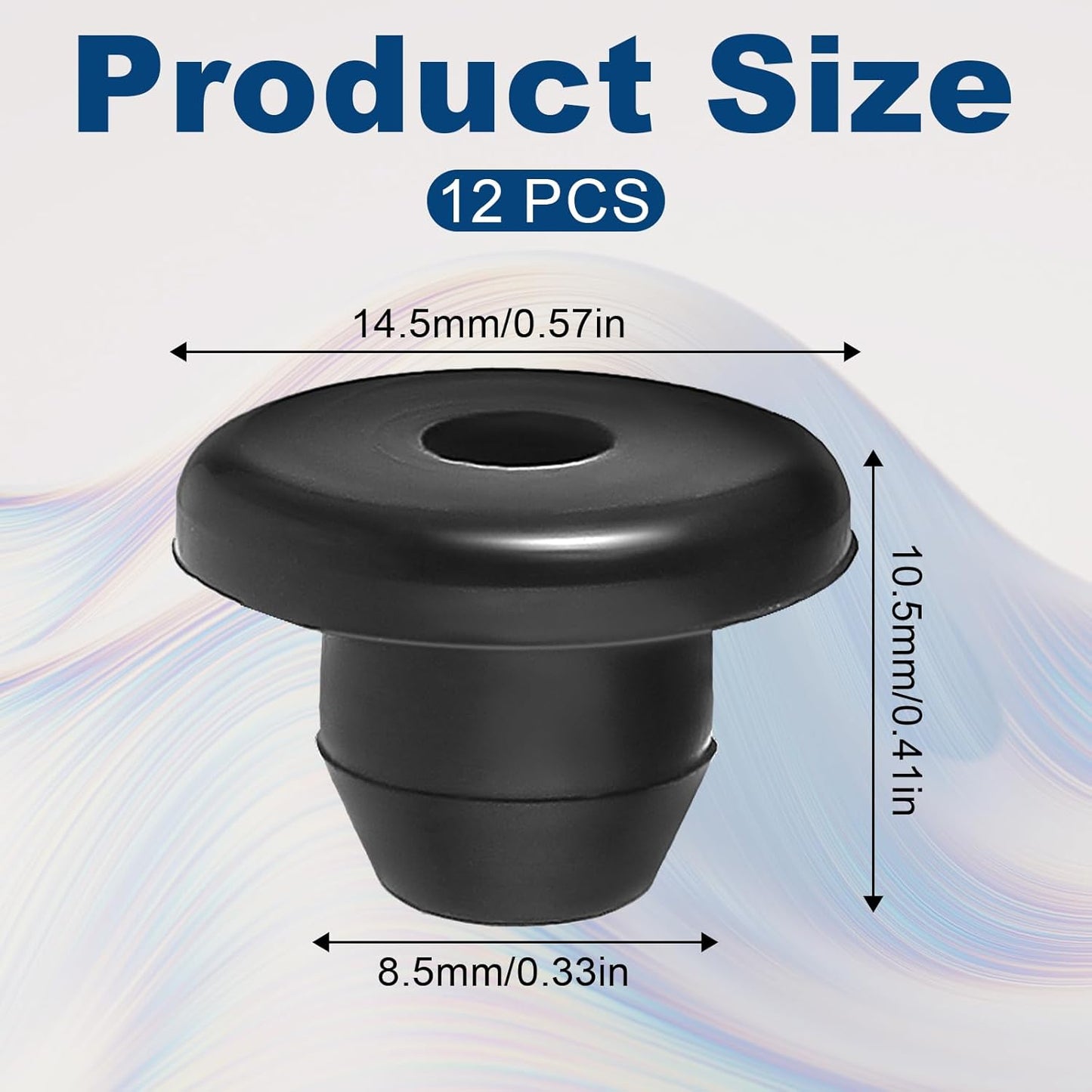 12 Pcs Hydraulic Jack Oil Plug Fit Hole of 5/16", Flat-Head Rubber Floor Accessories Replacement Parts Horizontal Bung Universal Rubber Filler Bung for Oil Reservoir Filler Hole