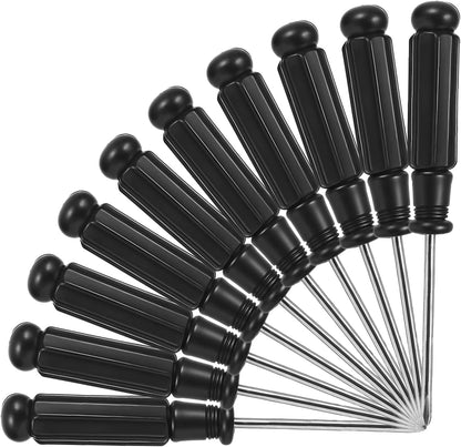 10 Pcs Mini Phillips Screwdriver, 2.5 mm Small Screwdriver Cross Head Tiny Screwdrivers with Black Non-Slip Handles 3.7" Total Length Pocket Tool Kit for Small Appliances, Watches, Laptop Repair