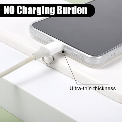 24 Pieces Phone Tether Tab, Clear Cell Phones Lanyard Pads Universal Phone Charm Holder Transparent Lanyard Patch Strap Replacement Part for Most Smartphones, No Adhesive