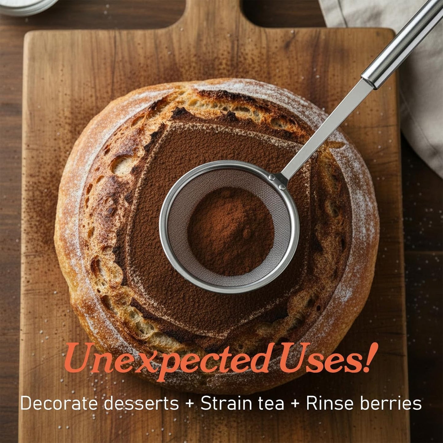 Stainless Steel Fat Skimmer Spoon 4â Fine Mesh Strainer with 9â Heat-Resistant Handle Grease Strainer Spoon Fat Separator for Cooking Frying Quinoa Soup Miso Foam Grease.