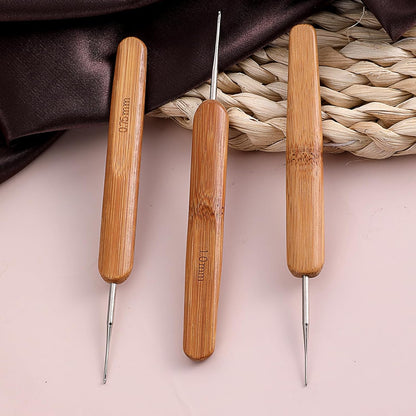 3Pcs Dreadlock Crochet Hook for Hair, 0.5/0.75/1.0 mm Single Needle Multifunctional Locking Tool for Weaving Crochet Excellent for Maintaining Real Dread Loc, Braid Craf