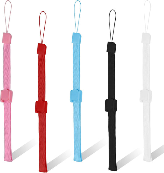 5 PCS Hand Wrist Strap, Adjustable Phone Lanyards for Cell Phone Multi Purpose Wristbands Phone Strap Wristlet Wristband with Lock for Wii Remote Controller, Mobile Phone, Mp3, Digital Camera