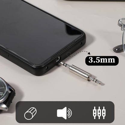 3.5 mm Male to Male Audio Cable Connector, 4 Pack 1/8" Audio Jack Stereo Jack Adapter Metal Silver Headphone Jacks Coupler Connector for Smartphones, Mic
