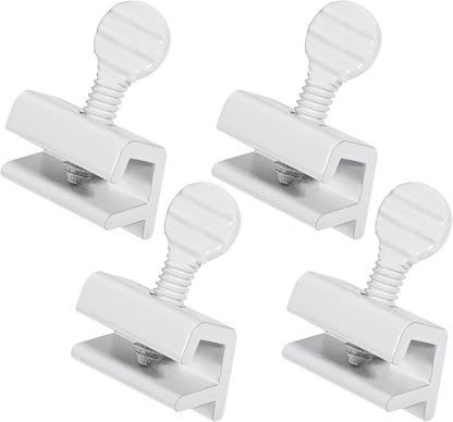 Window Locks, 4 Packs, Stainless Steel Sliding Door Security Lock Single Adjustable Horizontal Sliding Window Child Safety Locks Home Security Windows Stopper for Up and Down Windows (White Coated)