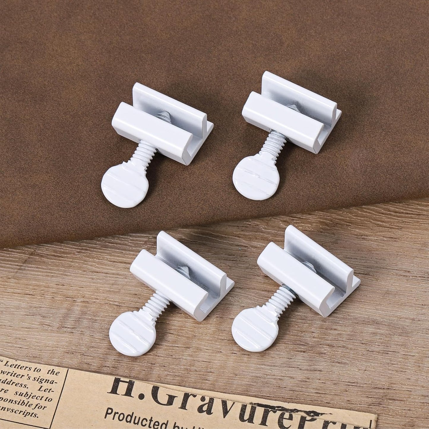 Window Locks, 4 Packs, Stainless Steel Sliding Door Security Lock Single Adjustable Horizontal Sliding Window Child Safety Locks Home Security Windows Stopper for Up and Down Windows (White Coated)