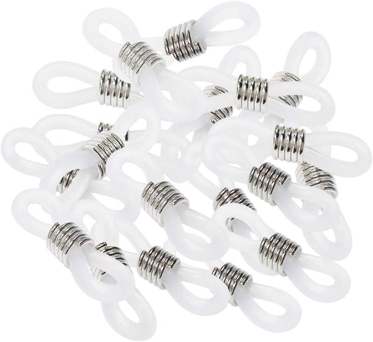 40 Pieces Eyeglass Chain Ends Adjustable Rubber Spectacle End Connectors for Eye Glasses Holder Necklace Chain