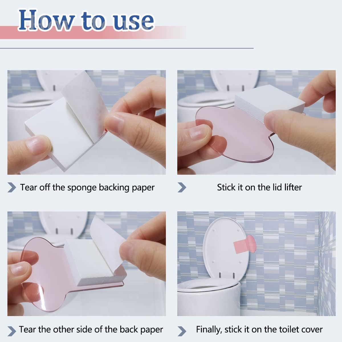 6 Pcs 3 Colors Toilet Cover Lifter Handle Seat Holder Lift Tools Avoid Touching Lift Tools Seat Cover Lifter Bathroom Accessories for Office, School, Home, Hotel (Red, White, Green).