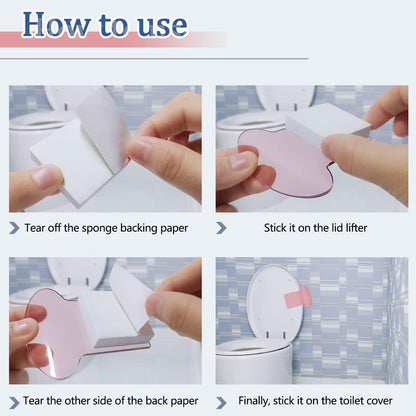 6 Pcs 3 Colors Toilet Cover Lifter Handle Seat Holder Lift Tools Avoid Touching Lift Tools Seat Cover Lifter Bathroom Accessories for Office, School, Home, Hotel (Red, White, Green).