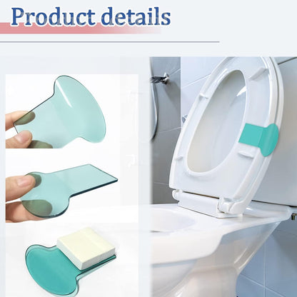 6 Pcs 3 Colors Toilet Cover Lifter Handle Seat Holder Lift Tools Avoid Touching Lift Tools Seat Cover Lifter Bathroom Accessories for Office, School, Home, Hotel (Red, White, Green).