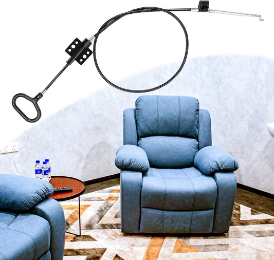 Sofa Recliner Cables Sofa and Reclined Chair Replacement Part D Ring Couch Recliner Pull Handle with S Tip for Cable Total Length 36.5 Inch Exposed Length 5Inch (1 Pack Black)