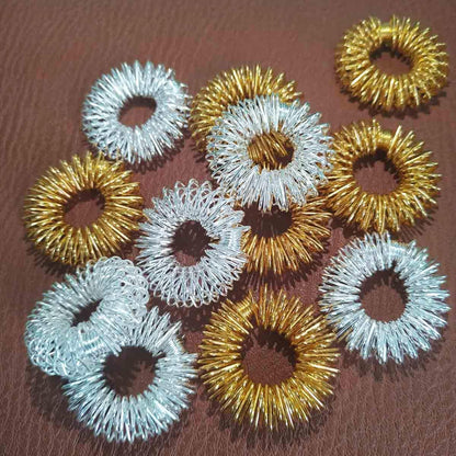 12 Packs Spiky Sensory Finger Rings ,Fidget Rings Teens & Adults Silent Stress Reducer & Massager for Fidget ADD ADHD OCD Autism