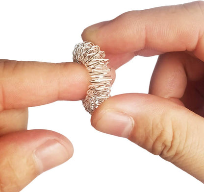 12 Packs Spiky Sensory Finger Rings ,Fidget Rings Teens & Adults Silent Stress Reducer & Massager for Fidget ADD ADHD OCD Autism