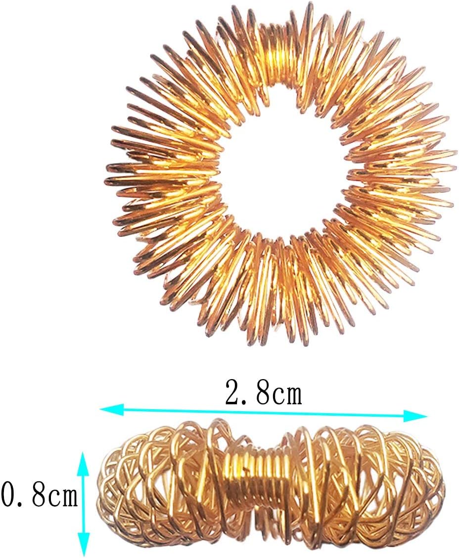 12 Packs Spiky Sensory Finger Rings ,Fidget Rings Teens & Adults Silent Stress Reducer & Massager for Fidget ADD ADHD OCD Autism