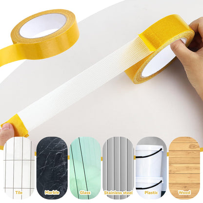 1 Pack Double Sided Fabric Tape Heavy Duty Gauze Tape Fabric Tape High Stickness Mounting Tape for Carpets, Pictures, Posters, Frames (3CM/1.18Inch x 20M/66FT)
